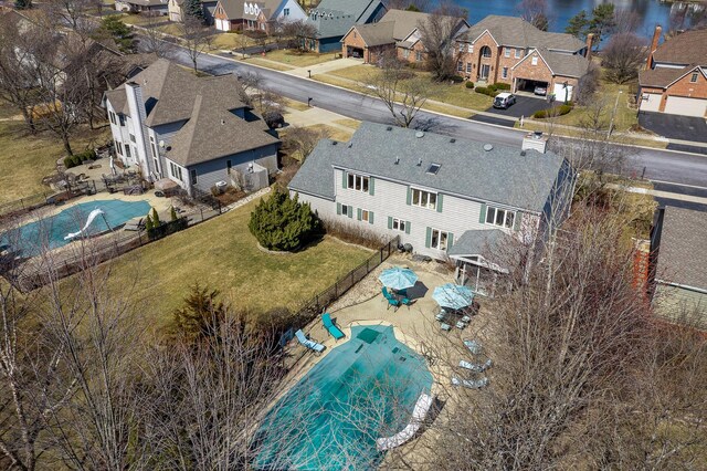 731 Queens Gate Cir, Sugar Grove, IL 60554 - aerial view of residential area featuring a pool