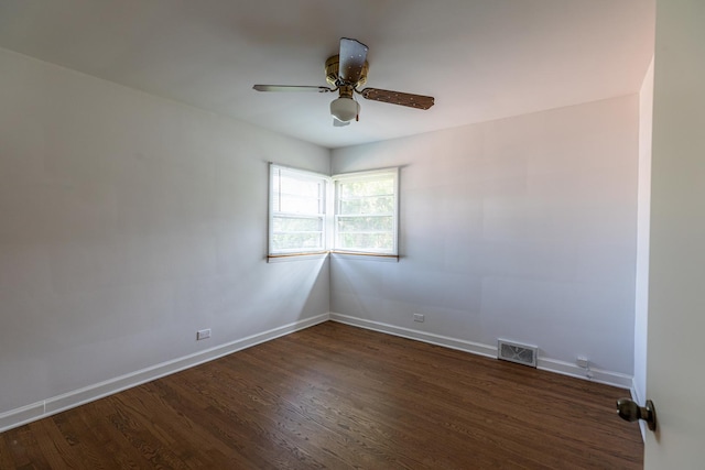 7356 N Nora Ave, Niles, IL 60714 - unfurnished room with dark wood finished floors and a ceiling fan