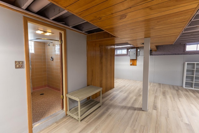 7356 N Nora Ave, Niles, IL 60714 - basement with light wood-type flooring and electric panel