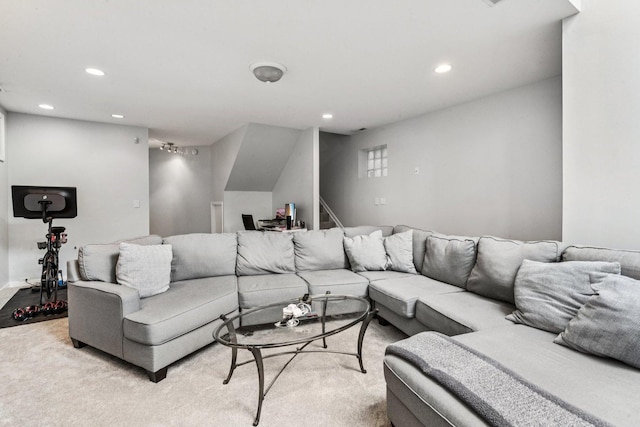 3041 N California Ave Unit 1, Chicago, IL 60618 - living area with recessed lighting and stairway