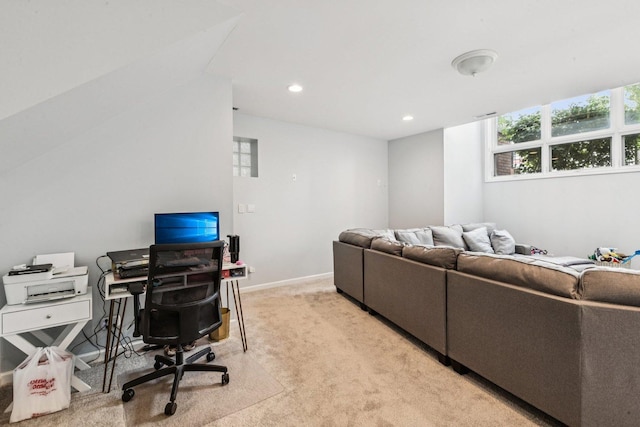 3041 N California Ave Unit 1, Chicago, IL 60618 - office area featuring light colored carpet and recessed lighting