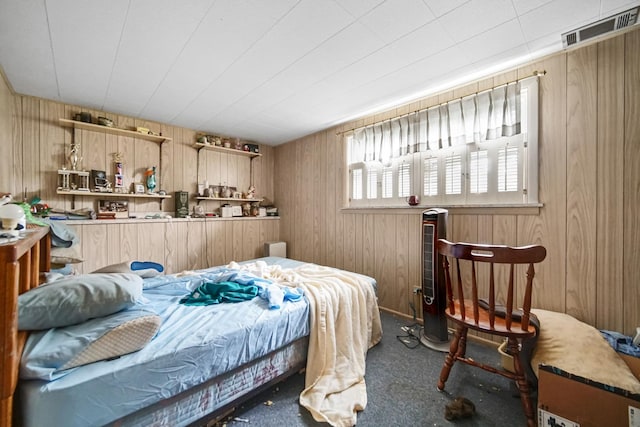 5826 Edward Dr, Oak Forest, IL 60452 - bedroom with carpet floors and wood walls