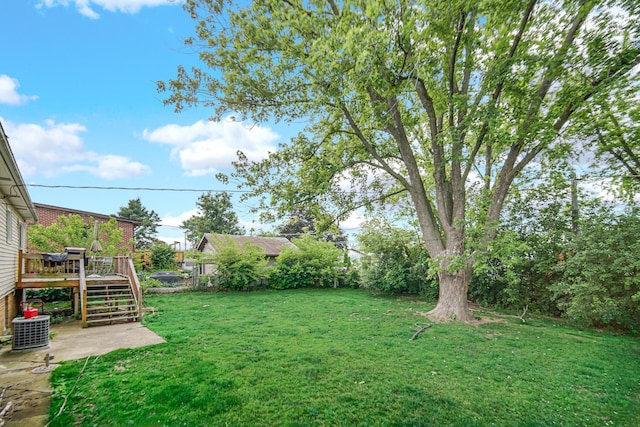 5826 Edward Dr, Oak Forest, IL 60452 - view of yard with a deck, a patio area, and stairs
