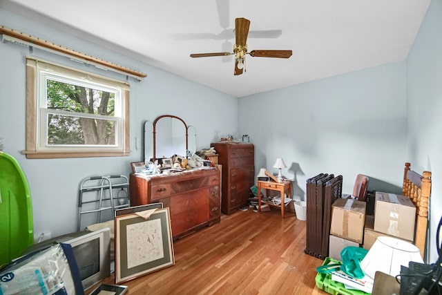 5826 Edward Dr, Oak Forest, IL 60452 - bedroom featuring wood finished floors and ceiling fan