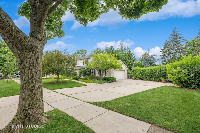 214 S Belmont Ave, Arlington Heights, IL 60005 - obstructed view of property featuring a front lawn, driveway, and an attached garage