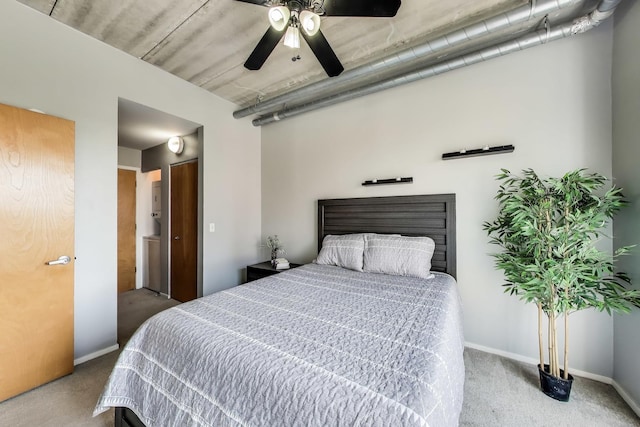1430 S Michigan Ave Unit 510, Chicago, IL 60605 - carpeted bedroom featuring baseboards and ceiling fan