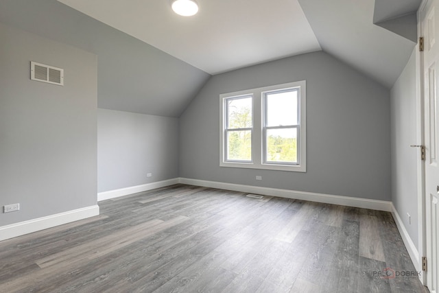 196 Southgate Ave, Chicago Heights, IL 60411 - additional living space featuring wood finished floors and vaulted ceiling