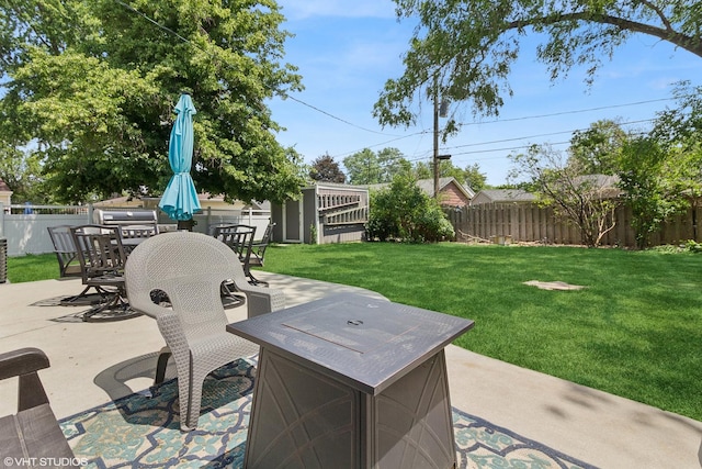 521 Everette Ave, Romeoville, IL 60446 - fenced backyard with outdoor dining space and a patio