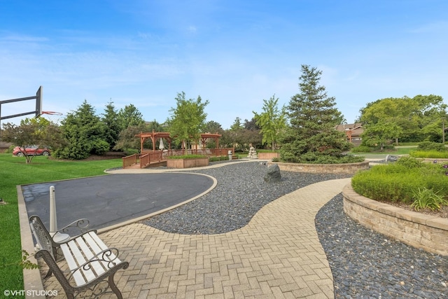 1140 Old Mill Rd Unit 505F, Hinsdale, IL 60521 - view of community featuring a pergola