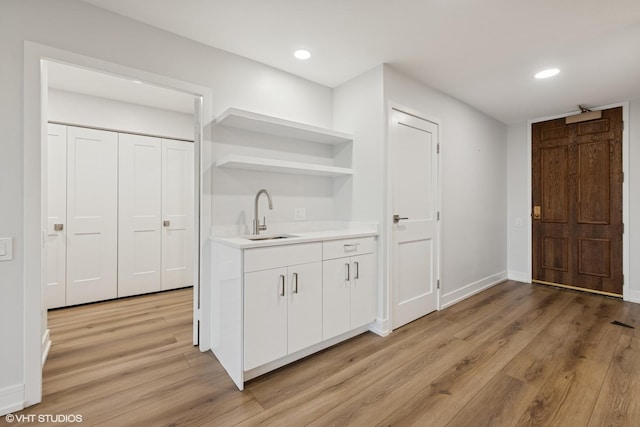 1140 Old Mill Rd Unit 505F, Hinsdale, IL 60521 - indoor wet bar with light wood finished floors and recessed lighting