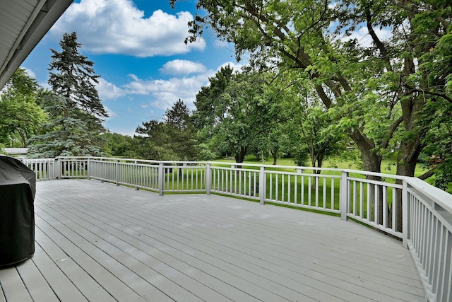 105 Haman Rd, Inverness, IL 60067 - deck featuring view of scattered trees