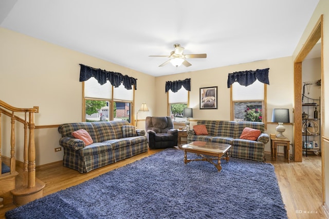 14879 Harbor Dr, Oak Forest, IL 60452 - living area with wood finished floors and ceiling fan