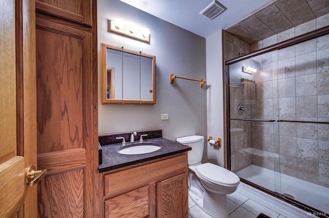 14879 Harbor Dr, Oak Forest, IL 60452 - full bath with vanity, a shower stall, and tile patterned flooring