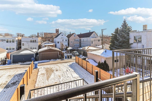 2307 N Avers Ave Unit 2, Chicago, IL 60647 - view of yard featuring a residential view and a detached garage