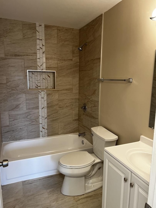1318 Kingsbury Dr Unit 1, Hanover Park, IL 60133 - full bathroom with vanity and tub / shower combination