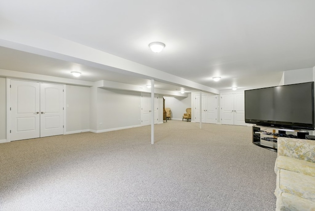 15701 Cove Cir, Plainfield, IL 60544 - finished below grade area with light colored carpet