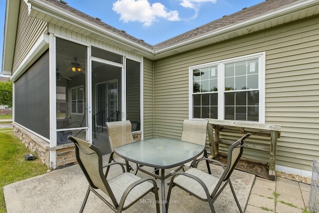 15701 Cove Cir, Plainfield, IL 60544 - view of patio / terrace with a sunroom and outdoor dining area