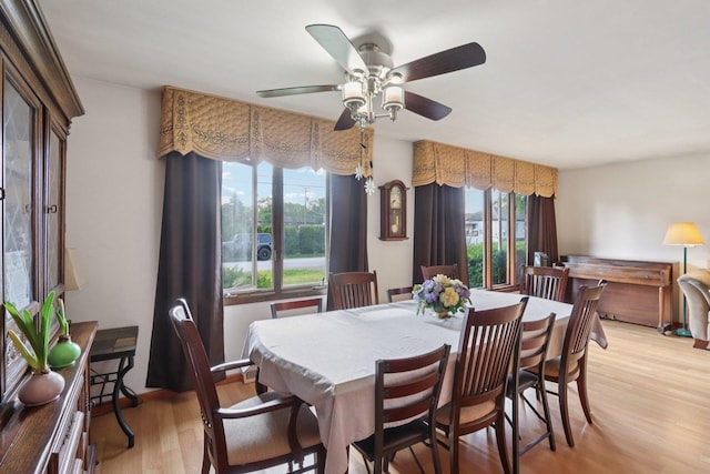 10956 S Nagle Ave, Worth, IL 60482 - dining room with plenty of natural light, light wood-style flooring, and a ceiling fan