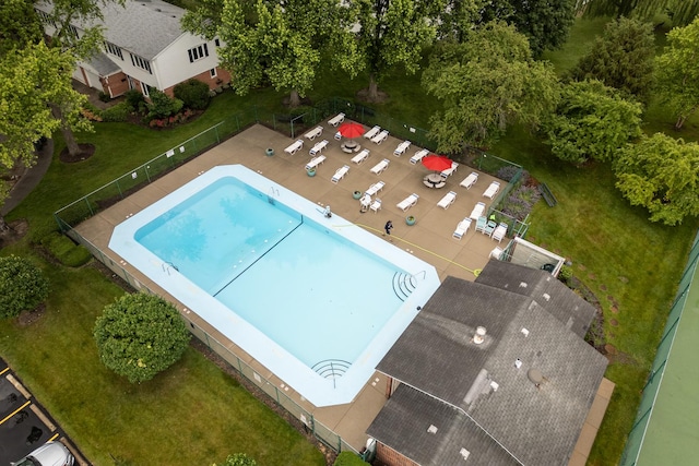 101 N Peartree Ln Unit 101, Arlington Heights, IL 60004 - aerial view of a pool area