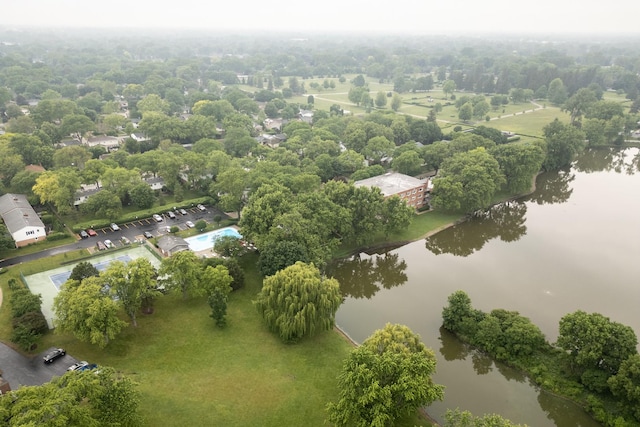 101 N Peartree Ln Unit 101, Arlington Heights, IL 60004 - drone / aerial view of a nearby body of water and a tree filled landscape