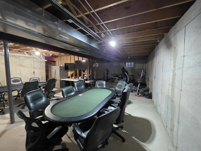 723 Casey Dr, Minooka, IL 60447 - rec room with concrete flooring