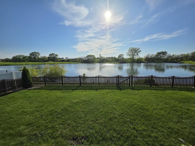 723 Casey Dr, Minooka, IL 60447 - fenced yard with a water view