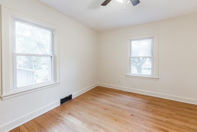 310 Virgil St, Maple Park, IL 60151 - spare room featuring a ceiling fan and light wood-style flooring