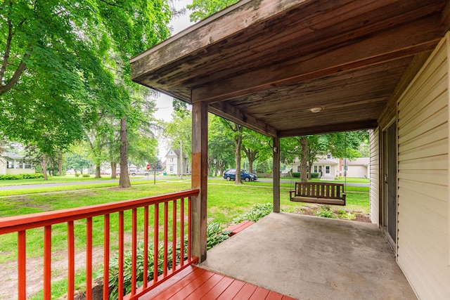 310 Virgil St, Maple Park, IL 60151 - wooden porch with a yard