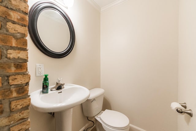 310 Virgil St, Maple Park, IL 60151 - half bath featuring ornamental molding and toilet