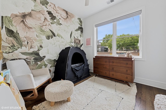 2242 W Lawrence Ave Unit 203, Chicago, IL 60625 - bedroom featuring wood finished floors and ceiling fan