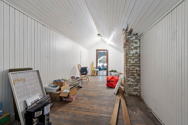 808 Glenwood Ave, Joliet, IL 60435 - additional living space with wood-type flooring and vaulted ceiling