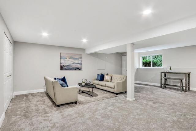 7612 Cascade Way, Gurnee, IL 60031 - living room with carpet and recessed lighting