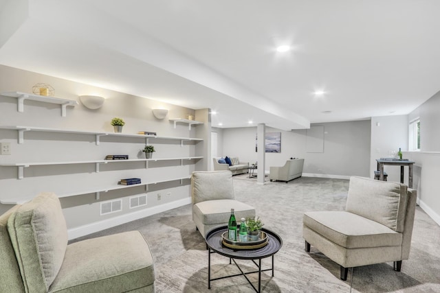 7612 Cascade Way, Gurnee, IL 60031 - carpeted living room with baseboards and recessed lighting