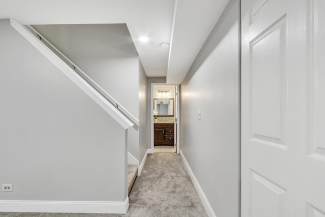 7612 Cascade Way, Gurnee, IL 60031 - hall with light carpet and stairs