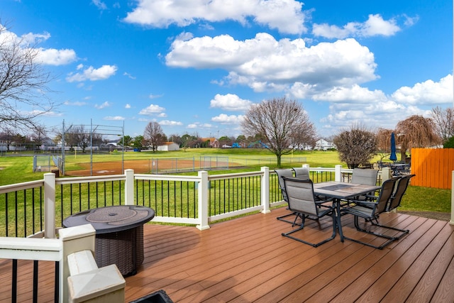 1792 Autumn Woods Ln, Romeoville, IL 60446 - wooden deck with outdoor dining area