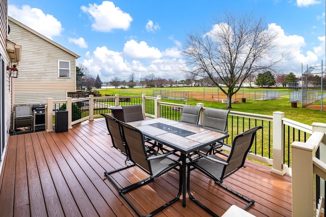 1792 Autumn Woods Ln, Romeoville, IL 60446 - deck with outdoor dining area and a fenced backyard
