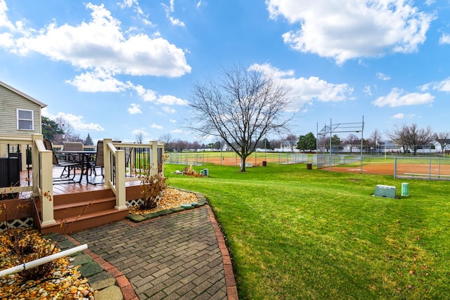 1792 Autumn Woods Ln, Romeoville, IL 60446 - view of yard featuring a deck and outdoor dining area