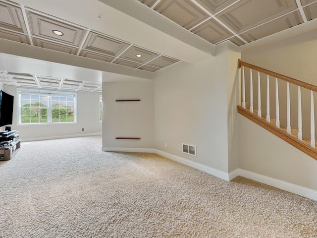 569 Ryan Way, Crystal Lake, IL 60012 - basement featuring carpet, recessed lighting, and stairway
