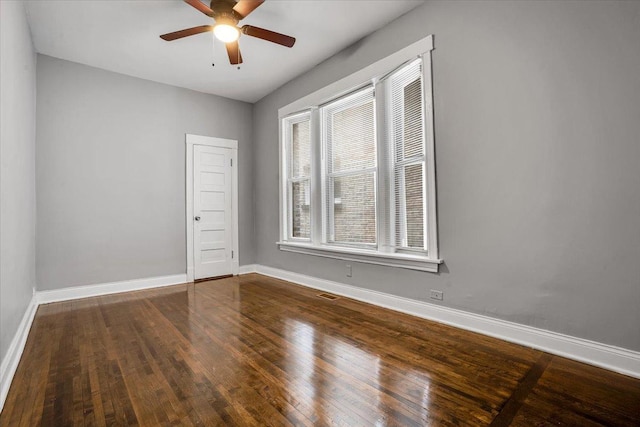 4336 W Adams St, Chicago, IL 60624 - empty room with ceiling fan and wood finished floors