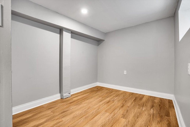 4336 W Adams St, Chicago, IL 60624 - finished below grade area with light wood-style floors and baseboards