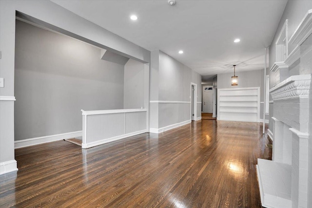 4336 W Adams St, Chicago, IL 60624 - unfurnished living room featuring wood finished floors and recessed lighting