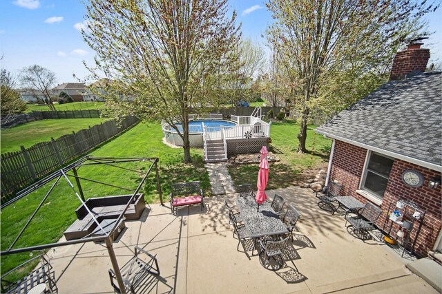 2870 Gannet Ln, New Lenox, IL 60451 - fenced backyard featuring a patio area