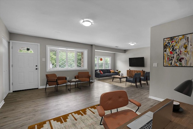549 Allen Ln, University Park, IL 60484 - living room with wood finished floors and baseboards