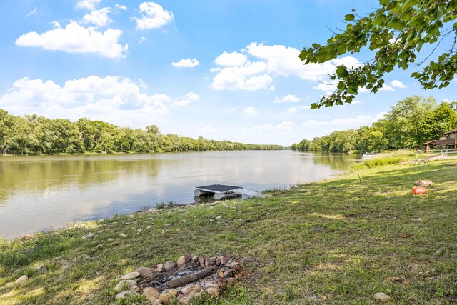 20340 Rt 113th Hwy, Wilmington, IL 60481 - water view featuring a heavily wooded area and a dock