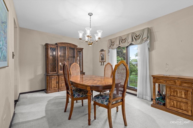 6841 Carpenter St, Downers Grove, IL 60516 - dining room with a chandelier and light colored carpet