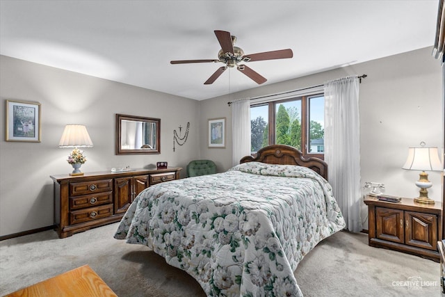 6841 Carpenter St, Downers Grove, IL 60516 - bedroom with light colored carpet and ceiling fan