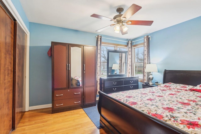 5800 Prospect Ave, Berkeley, IL 60163 - bedroom featuring light wood-style floors and ceiling fan