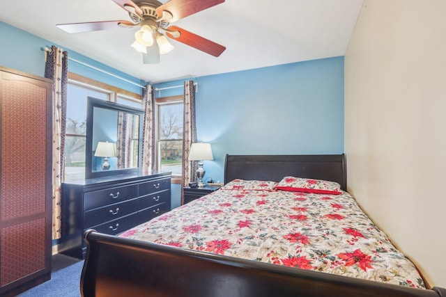 5800 Prospect Ave, Berkeley, IL 60163 - carpeted bedroom with a ceiling fan