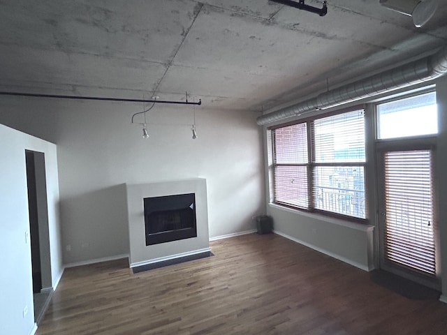 6 S Laflin St Unit 920, Chicago, IL 60607 - unfurnished living room with wood finished floors and a fireplace