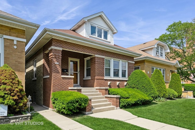 5404 W Henderson St, Chicago, IL 60641 - view of front of house with brick siding and a front lawn